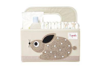 3 SPROUTS Diaper Caddy - Rabbit