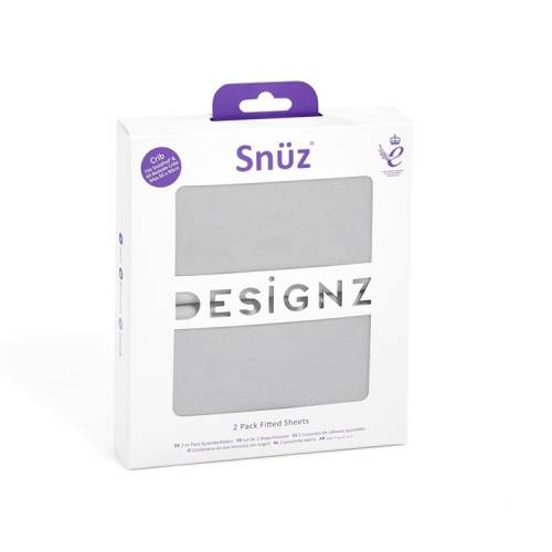 SnuzPod Bedside Crib 2Pack Sheets - Grey