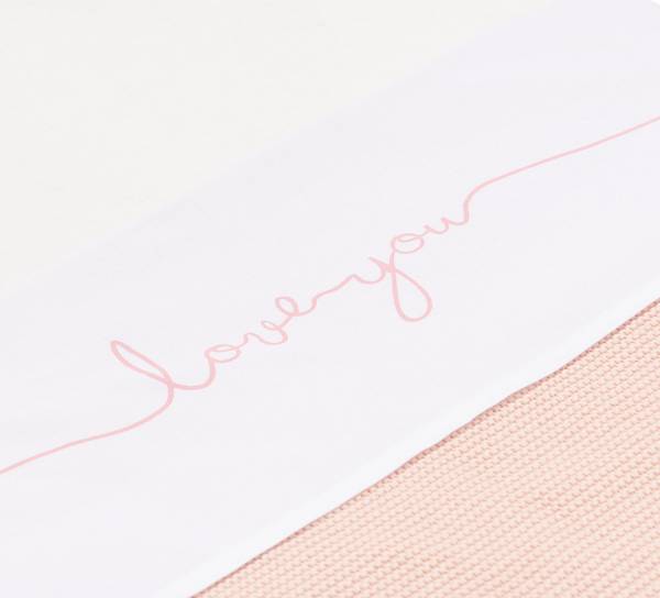 JOLLEIN Sheet 120x150 - Love you Vintage Pink