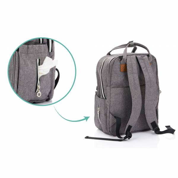 FILLIKID Changing Bag Rom - Light Grey Melange