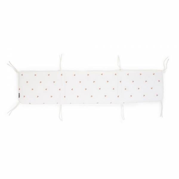 CHILDHOME Bed Bumper Jersey 35x170 - Hearts+Muslin