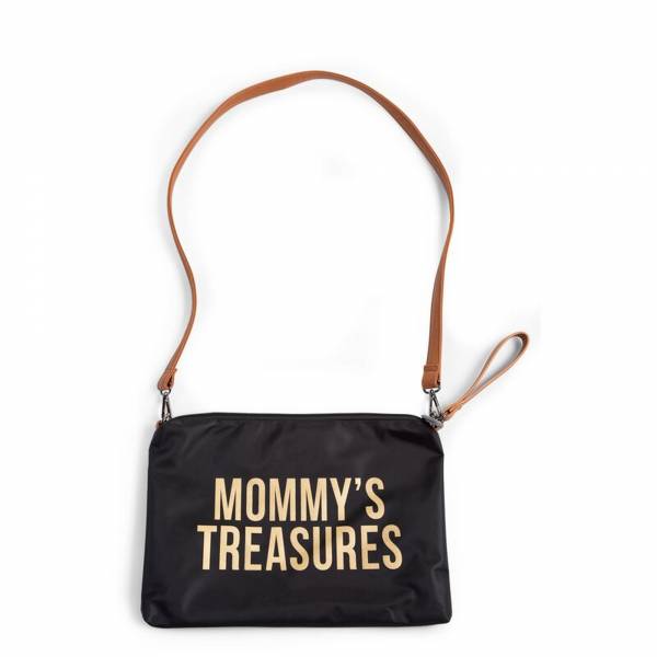 CHILDHOME Mommy's Clutch Bag Black - Gold print