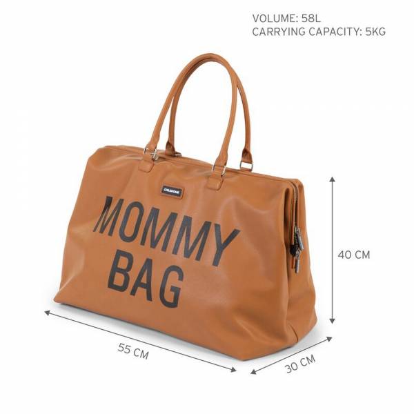 CHILDHOME Mommy Bag - Leather Look Brown