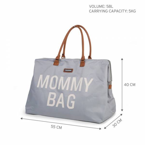 CHILDHOME Mommy Bag Big Grey - OffWhite