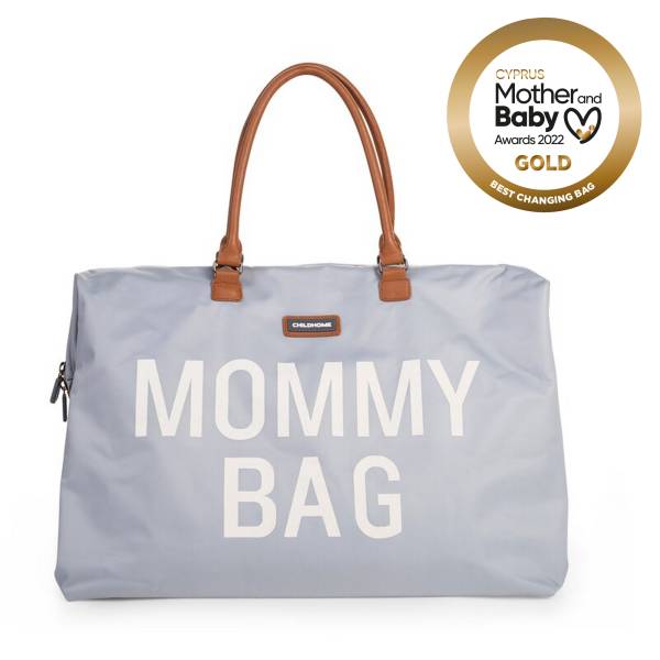 CHILDHOME Mommy Bag - Grey/OffWhite