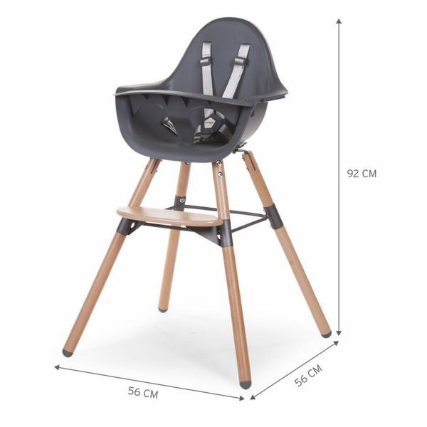 CHILDHOME Evolu 2 High Chair - Natural/Anthracite