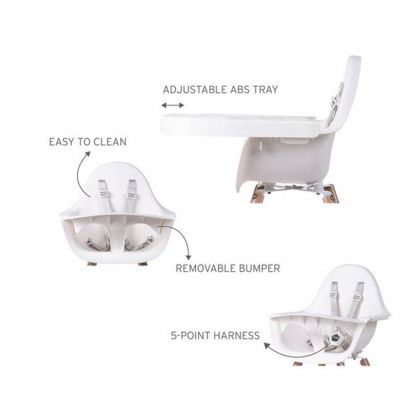 CHILDHOME Evolu 2 High Chair - Natural/White 