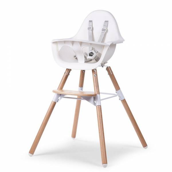 CHILDHOME Evolu 2 High Chair - Natural/White 