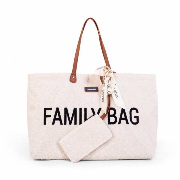 CHILDHOME Family Nursery Bag - Teddy OffWhite