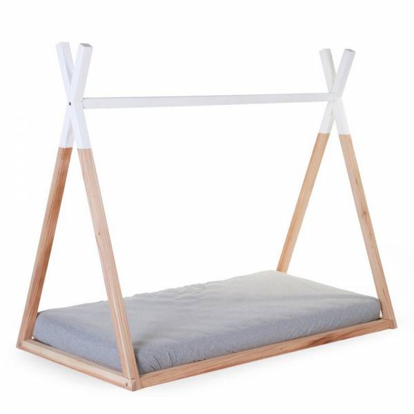 CHILDHOME Tipi Cot Bed 70x140 - Natural White