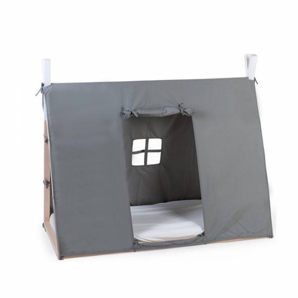 CHILDHOME Tipi Cot Bed Cover 70x140 - Grey