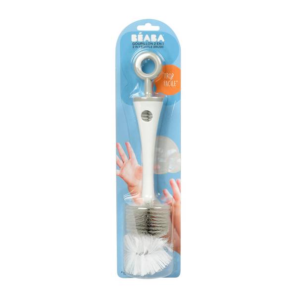 BEABA 2 in 1 Bottle Brush - Grey