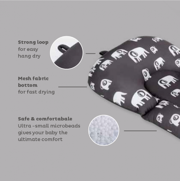 SIMPLY GOOD Baby Floaty - Elephant on Grey