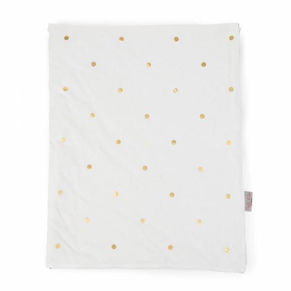 CHILDHOME Blanket Jersey 80x100 - Gold Dots