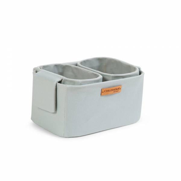 CHILDHOME Hanging Basket Set of 3+Hooks - Light Grey