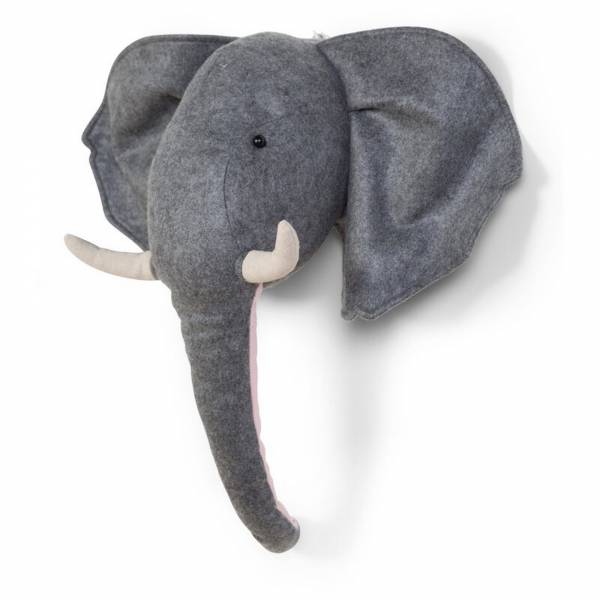 CHILDHOME Head Wall Deco - Felt Elephant