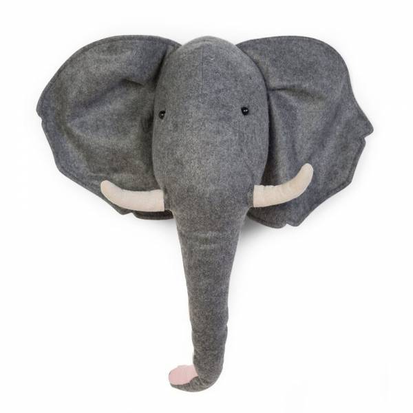 CHILDHOME Head Wall Deco - Felt Elephant
