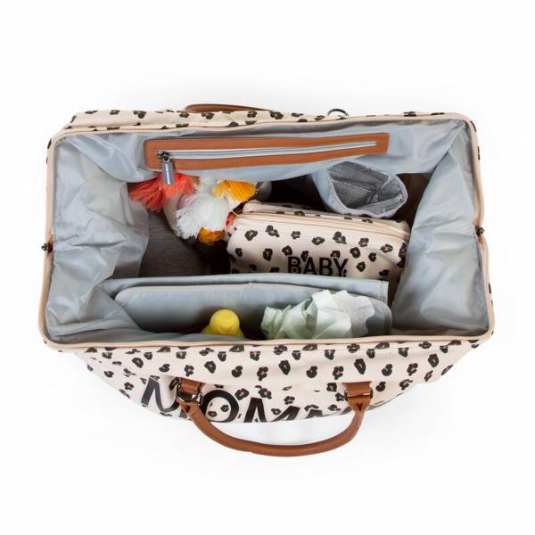 CHILDHOME Mommy Bag - Canvas Leopard