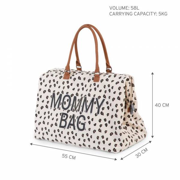 CHILDHOME Mommy Bag - Canvas Leopard