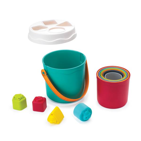 INFANTINO Shape Sorting Stack'n Nest Buckets