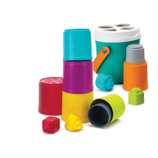 INFANTINO Shape Sorting Stack'n Nest Buckets