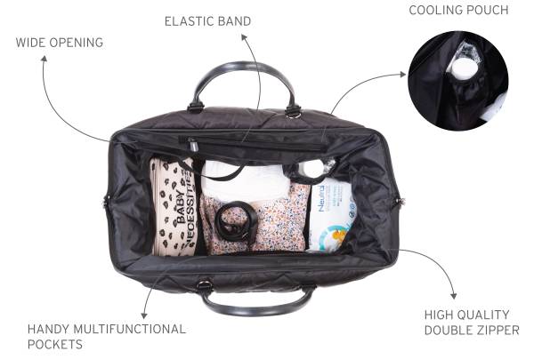 CHILDHOME Mommy Bag Puffered - Black
