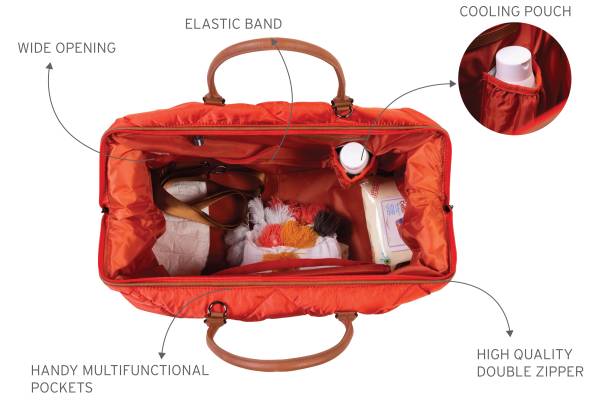 CHILDHOME Mommy Bag - Puffered Red S