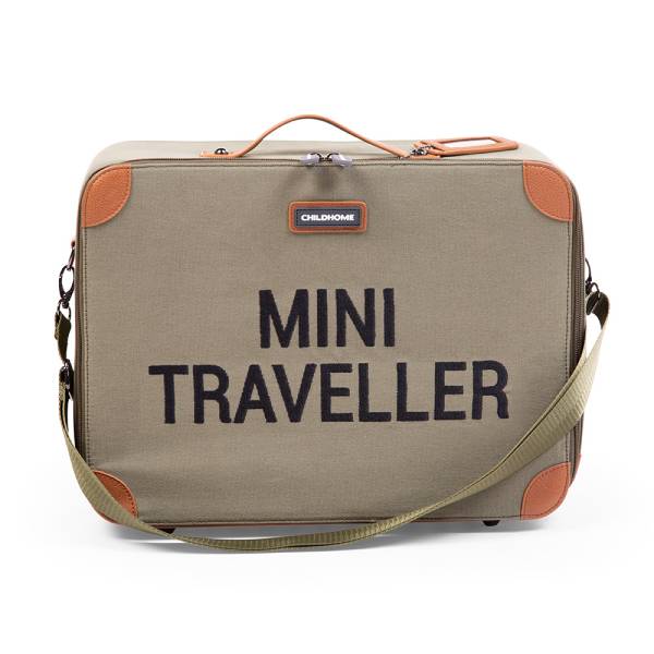 CHILDHOME Mini Traveller Kids Suitcase - Canvas/Khaki