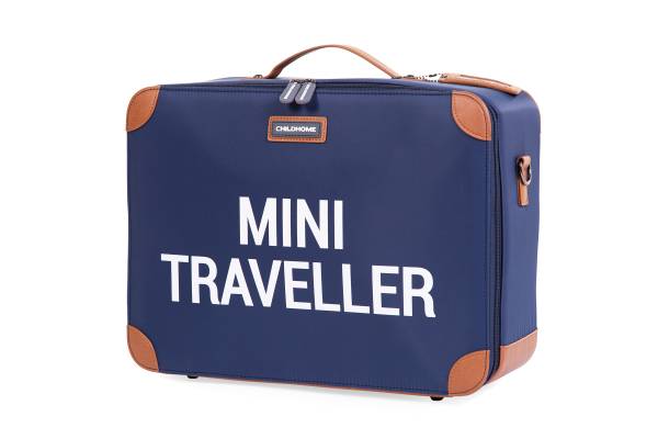 CHILDHOME Mini Traveller Kids Suitcase - Navy/White