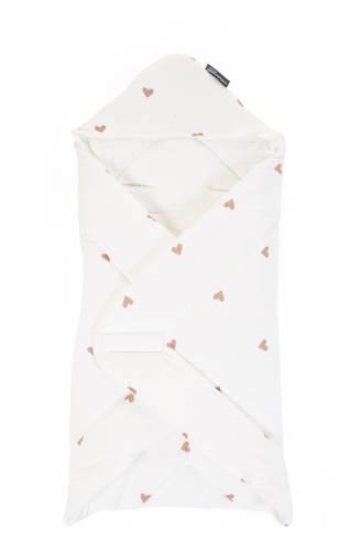 CHILDHOME Baby Wrapper 75X75 Jersey - Muslin Hearts