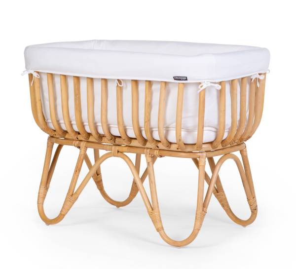 CHILDHOME Rattan Cradle 90x50 + Mattress + Cover