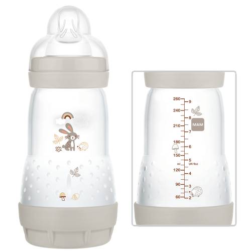 MAM Easy Start Anticolic Bottle Nature 260ml - Grey