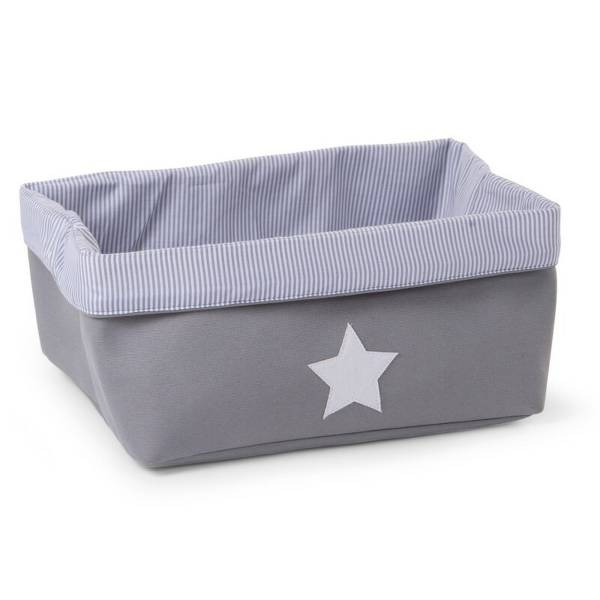 CHILDHOME Canvas Box 40x30x20 - Grey Stripes