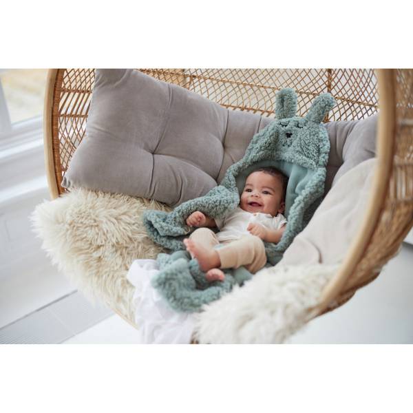 JOLLEIN Wrap Blanket Bunny - Ash Green