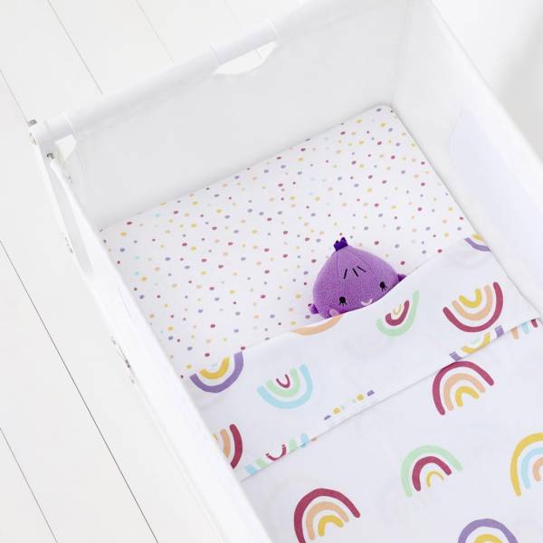 SnuzPod Bedside Crib 2Pack Sheets - Multi Rainbow