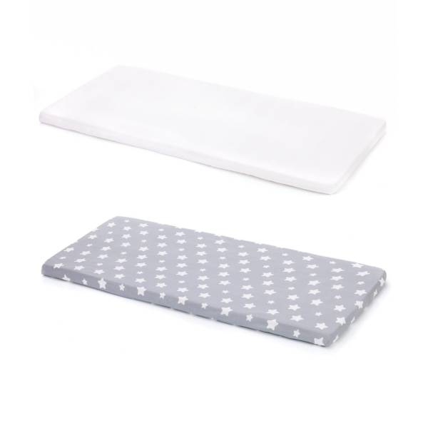 FILLIKID Fitted Sheet 140x70  2Pack - Grey White