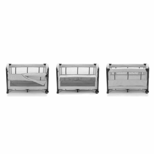 FILLIKID Travel Cot (Bedside) - Grey