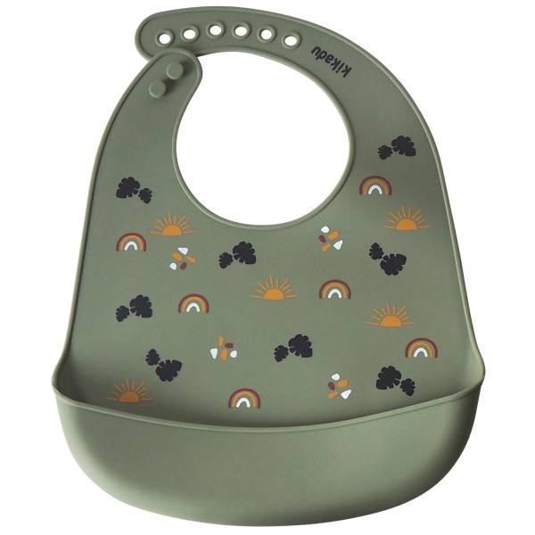 KIKADU Silicone Bib - Lion Olive