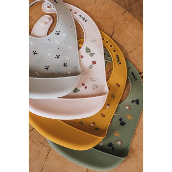 KIKADU Silicone Bib - Rabbit Rose