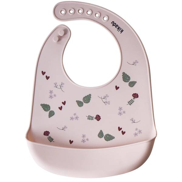 KIKADU Silicone Bib - Rabbit Rose