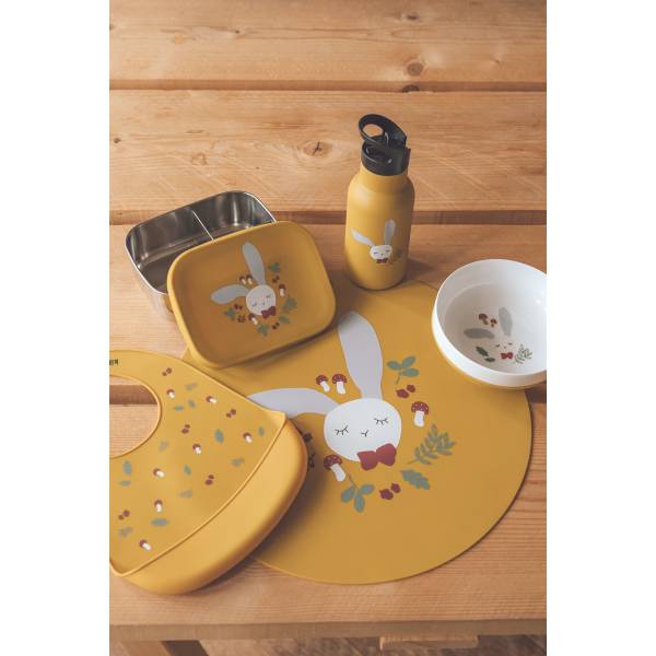 KIKADU Silicone Placemat - Rabbit Mustard