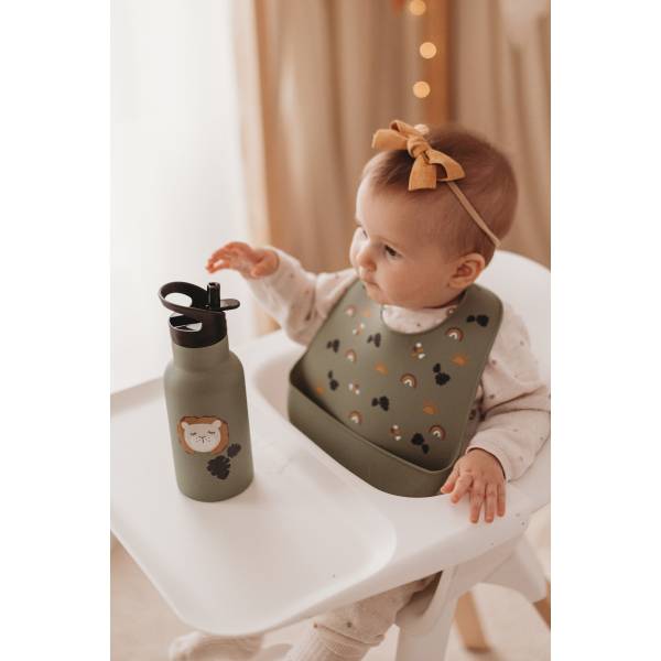 KIKADU Drinking Bottle - Lion Olive