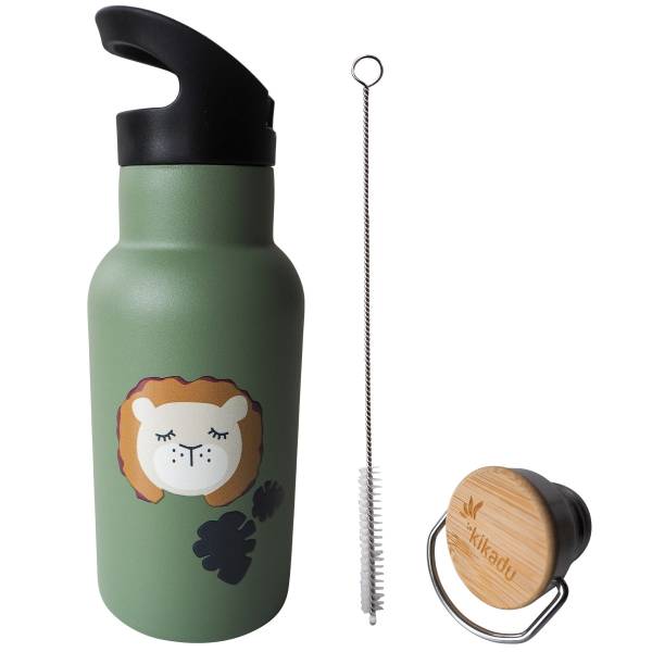 KIKADU Drinking Bottle - Lion Olive