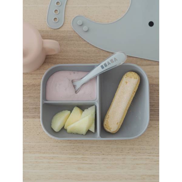 BEABA Silicone Learning Set + Cup - Pink S