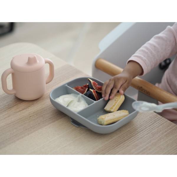 BEABA Silicone Learning Set + Cup - Pink S