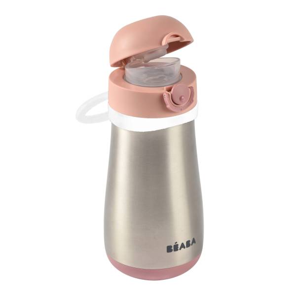 BEABA Stainless Steel Bottle 350ml - Old Pink