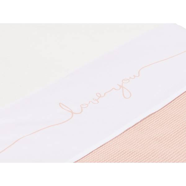 JOLLEIN Sheet 120x150 - Love you Pale Pink