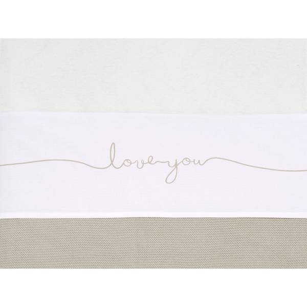 JOLLEIN Sheet 120x150 - Love you Nougat