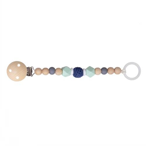 KIKADU Pacifierclip - Blue/Mint