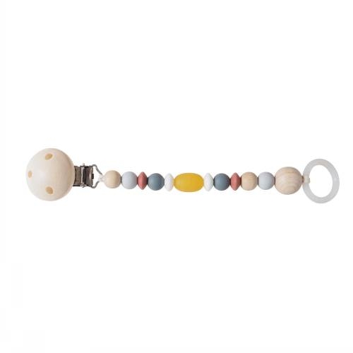 KIKADU Pacifierclip - Mustard/Rust